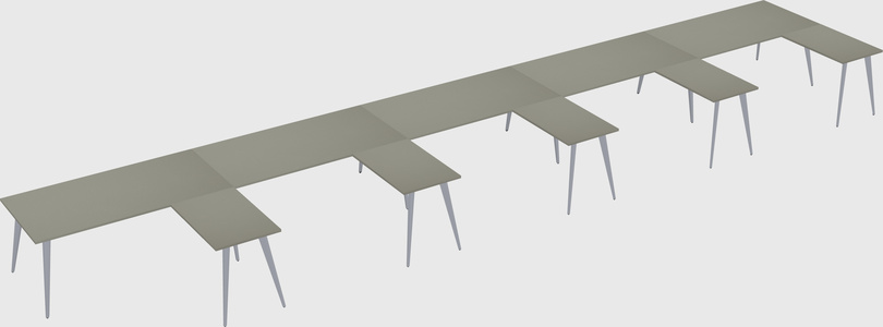 Modern l-shaped office desk