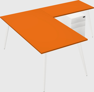 Modern l-shaped office desk