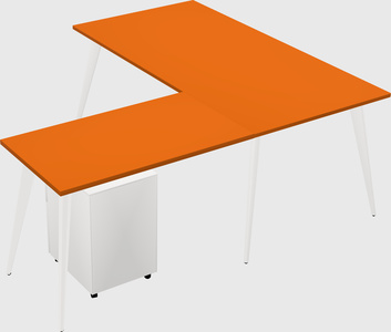 Modern l-shaped office desk