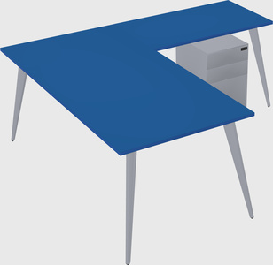 Modern l-shaped office desk