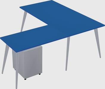 Modern l-shaped office desk
