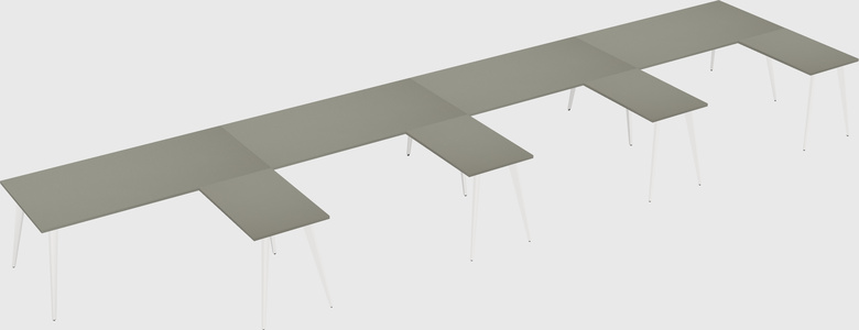 Modern l-shaped office desk
