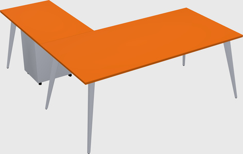 Modern l-shaped office desk