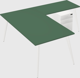 Modern l-shaped office desk