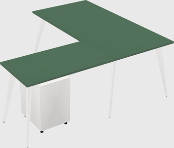 Modern l-shaped office desk