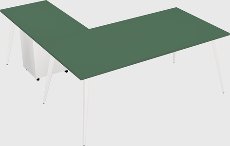 Modern l-shaped office desk