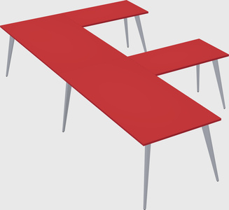 Modern l-shaped office desk