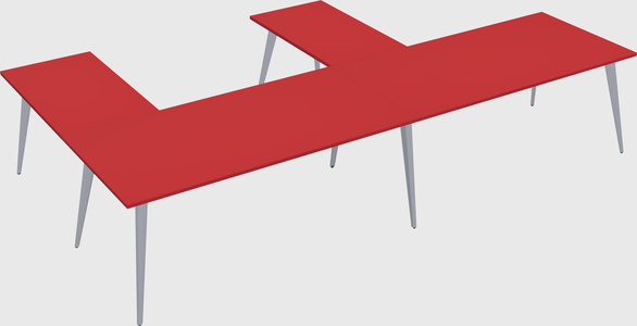 Modern l-shaped office desk