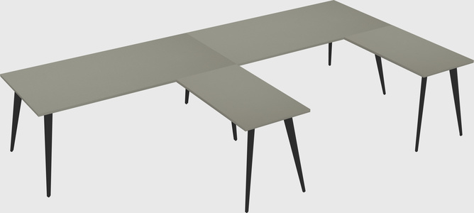 Modern l-shaped office desk