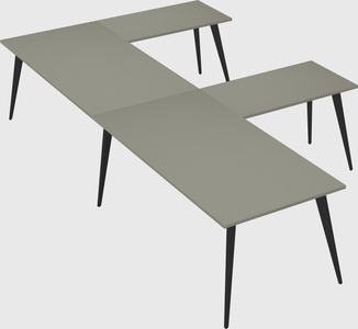 Modern l-shaped office desk