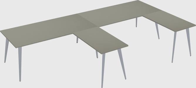 Modern l-shaped office desk