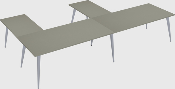 Modern l-shaped office desk