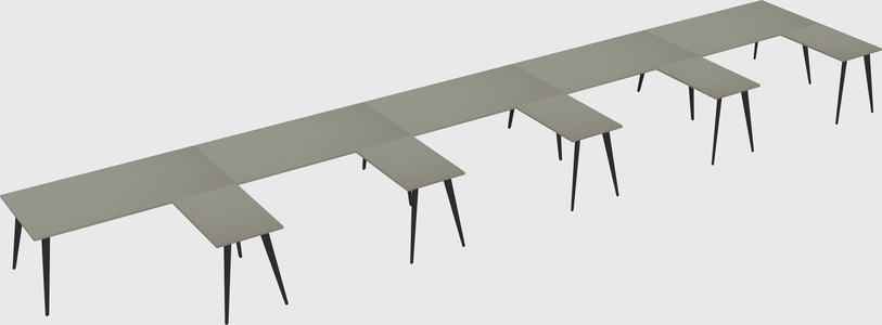 Modern l-shaped office desk