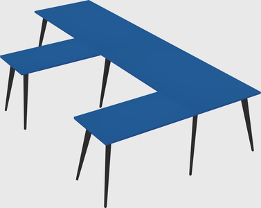 Modern l-shaped office desk