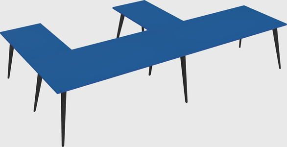 Modern l-shaped office desk