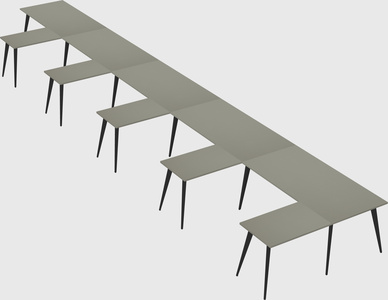 Modern l-shaped office desk