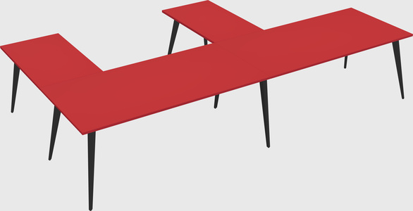 Modern l-shaped office desk