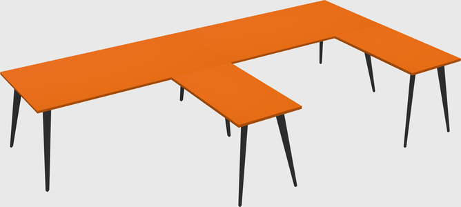Modern l-shaped office desk