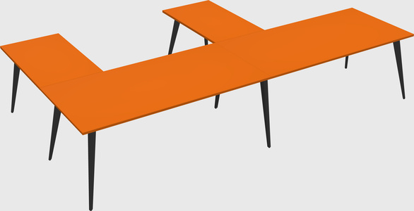 Modern l-shaped office desk