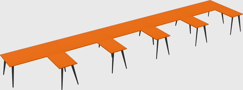 Modern l-shaped office desk