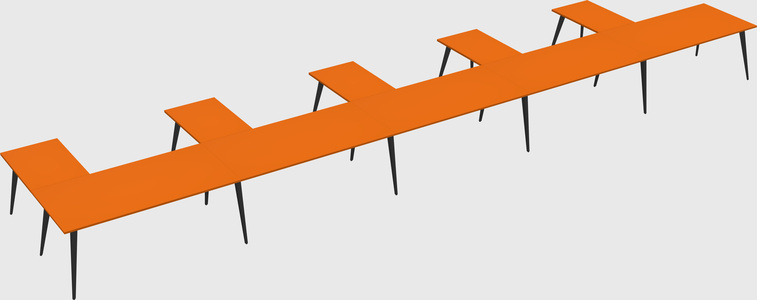 Modern l-shaped office desk