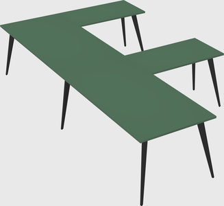 Modern l-shaped office desk
