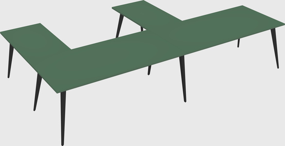 Modern l-shaped office desk