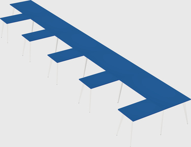 Modern l-shaped office desk