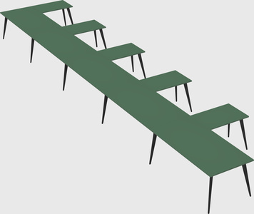 Modern l-shaped office desk