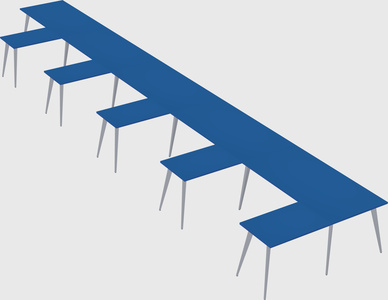 Modern l-shaped office desk