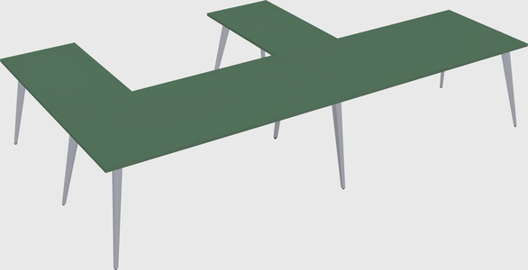 Modern l-shaped office desk