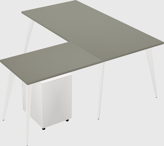 Modern l-shaped office desk