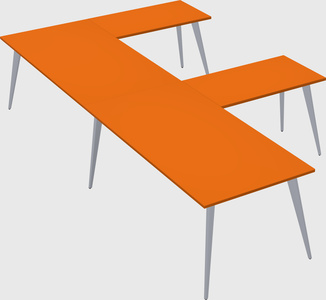 Modern l-shaped office desk