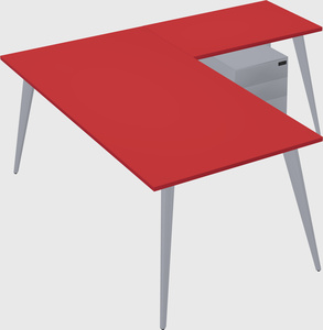 Modern l-shaped office desk