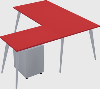 Modern l-shaped office desk