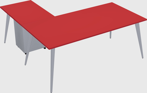 Modern l-shaped office desk