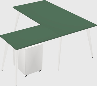 Modern l-shaped office desk
