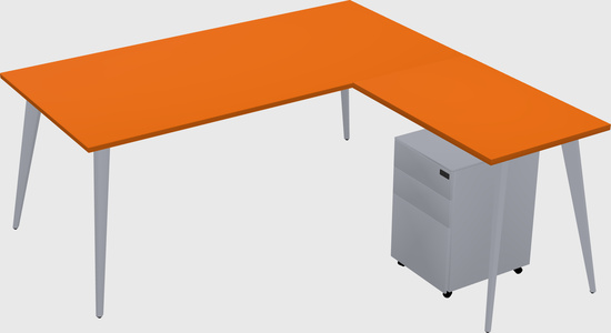 Modern L-shaped Office Desk