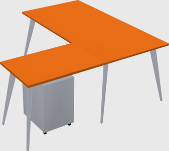 Modern l-shaped office desk