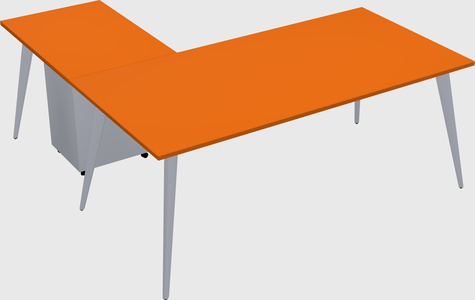 Modern l-shaped office desk