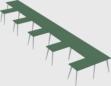 Modern l-shaped office desk