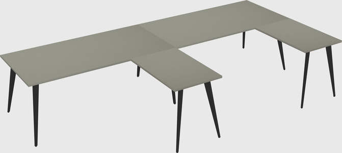 Modern l-shaped office desk