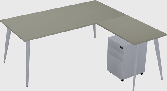 Modern L-shaped Office Desk