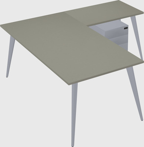 Modern l-shaped office desk