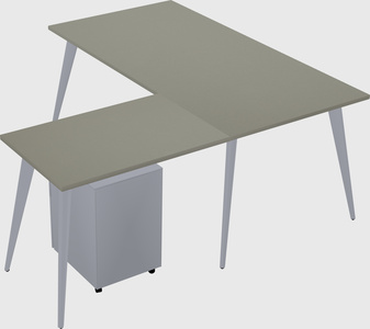 Modern l-shaped office desk
