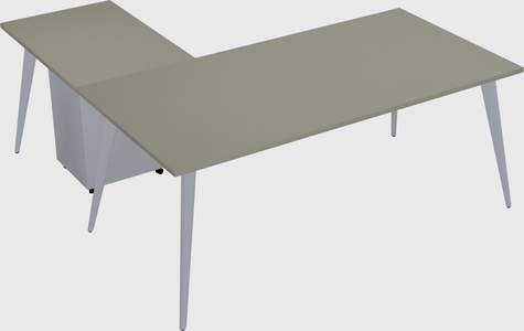 Modern l-shaped office desk