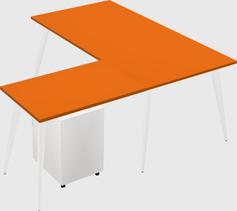 Modern l-shaped office desk