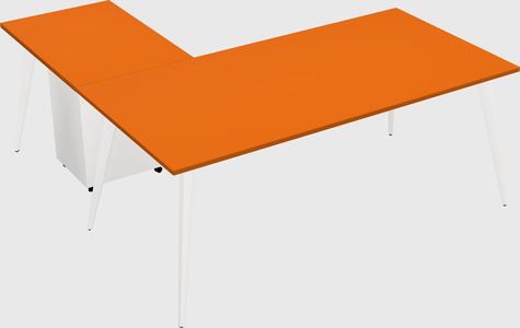 Modern l-shaped office desk