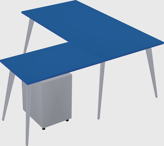 Modern l-shaped office desk