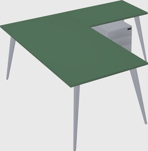 Modern l-shaped office desk